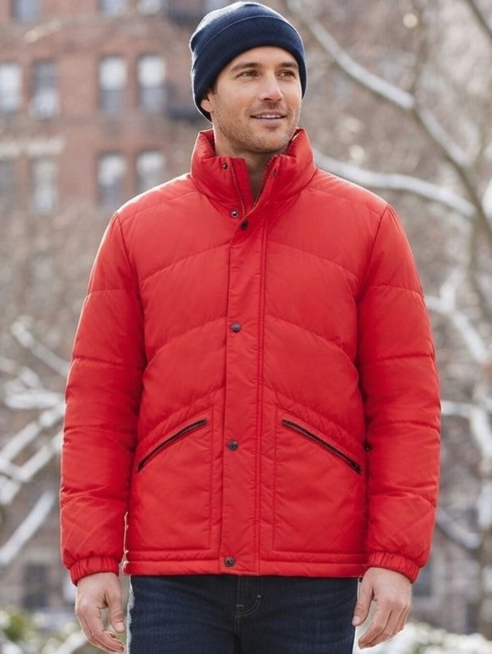 Nautica Men's Bold Red Primaloft Puffer Jacket - Size XL - Like New